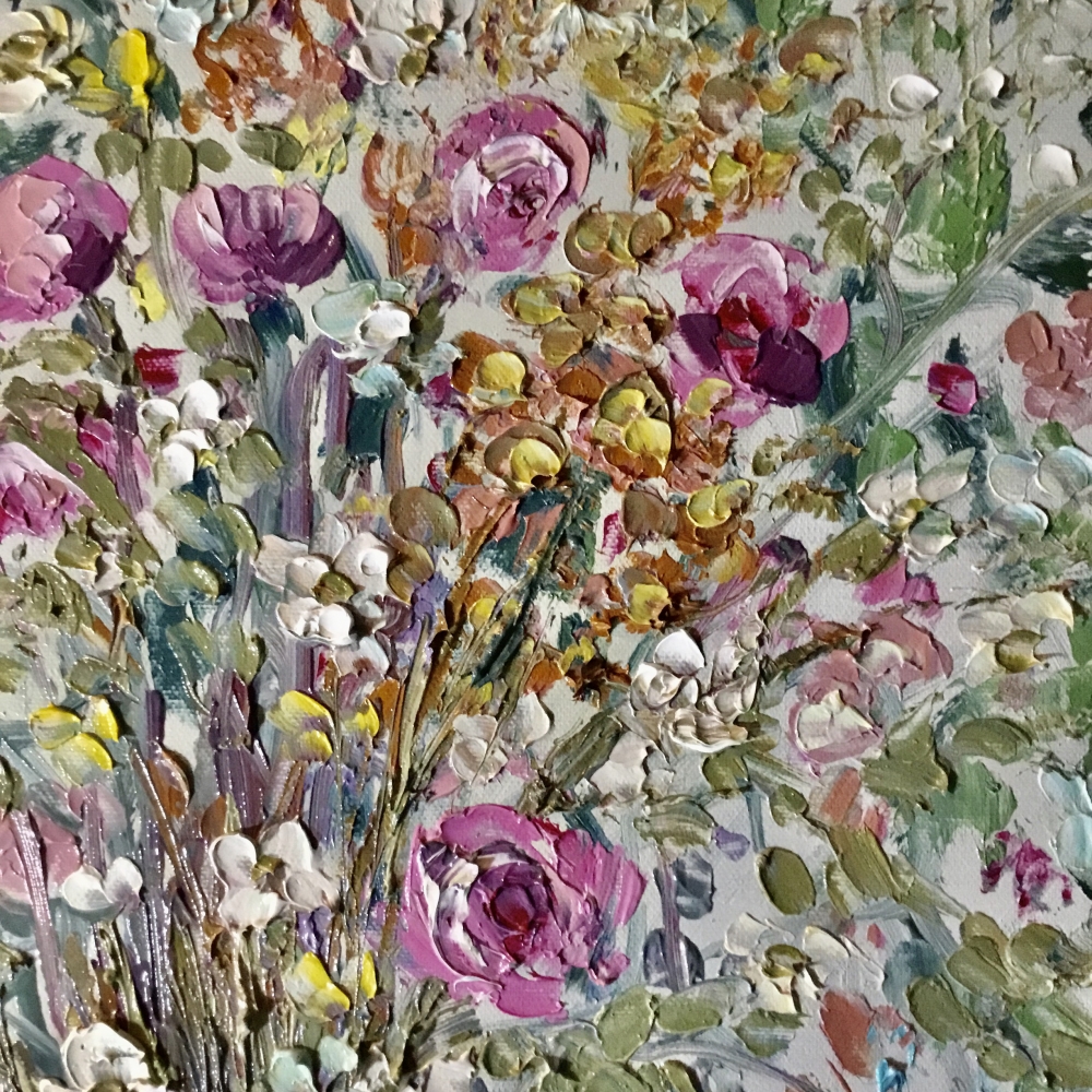 Large Floral Oil Painting