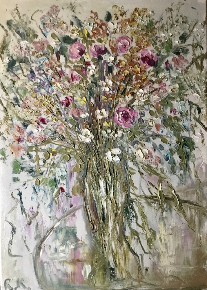Large Floral Oil Painting