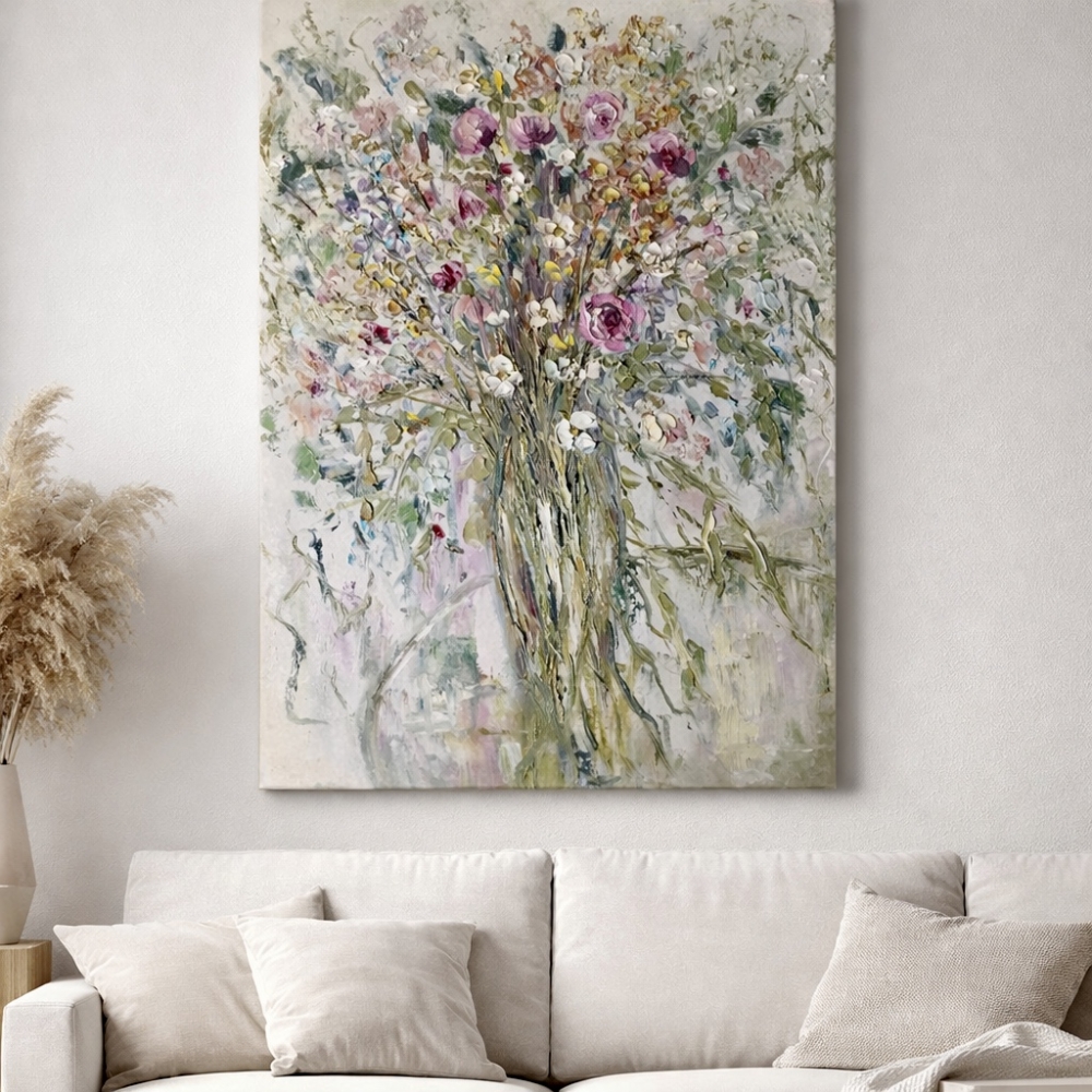 Large Floral Oil Painting