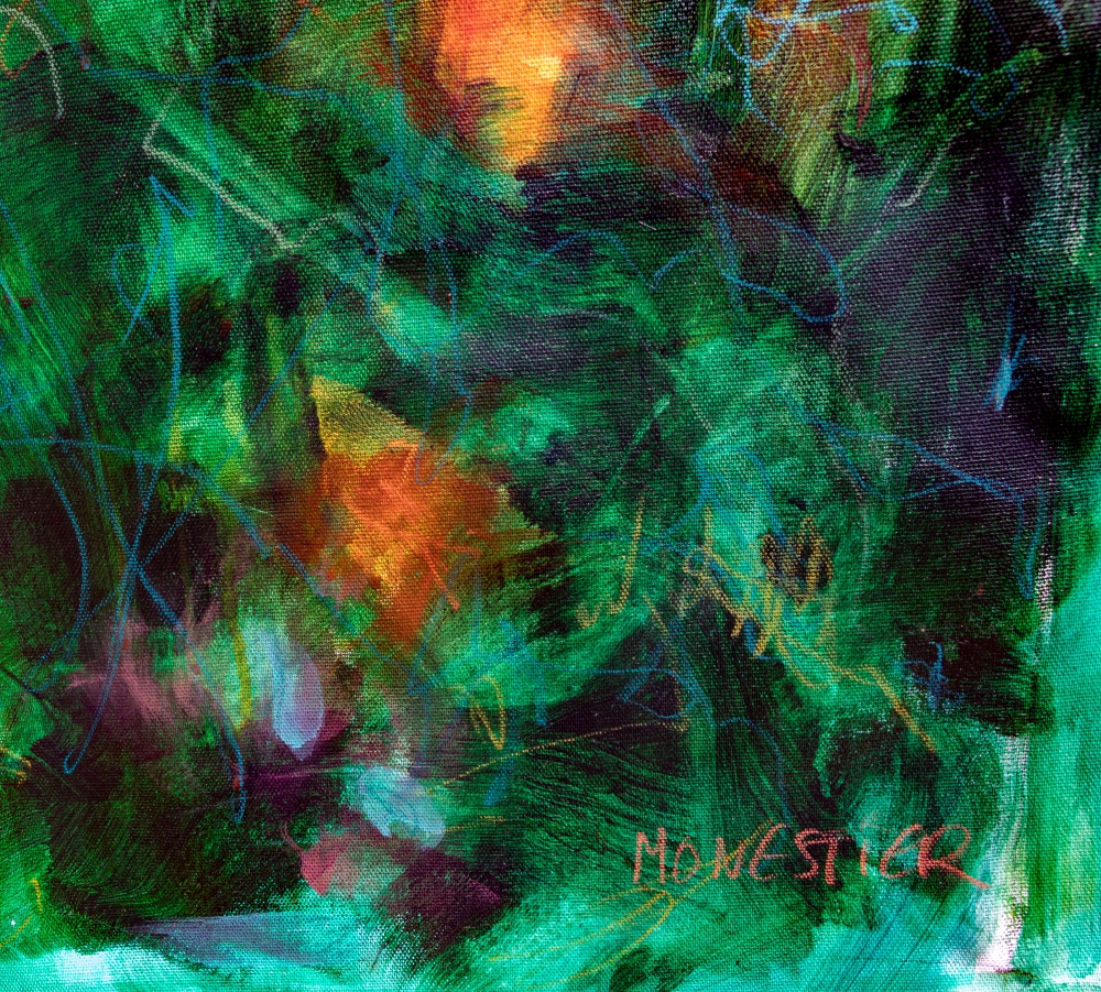 Orange and Green Rosebush