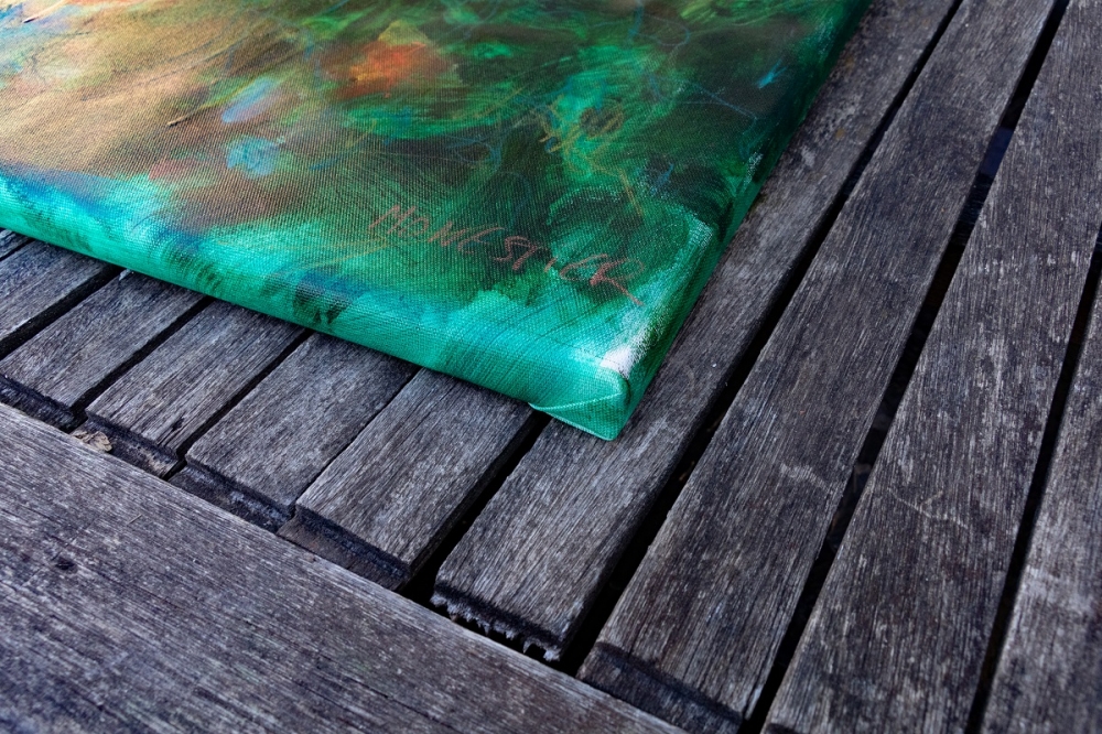 Orange and Green Rosebush