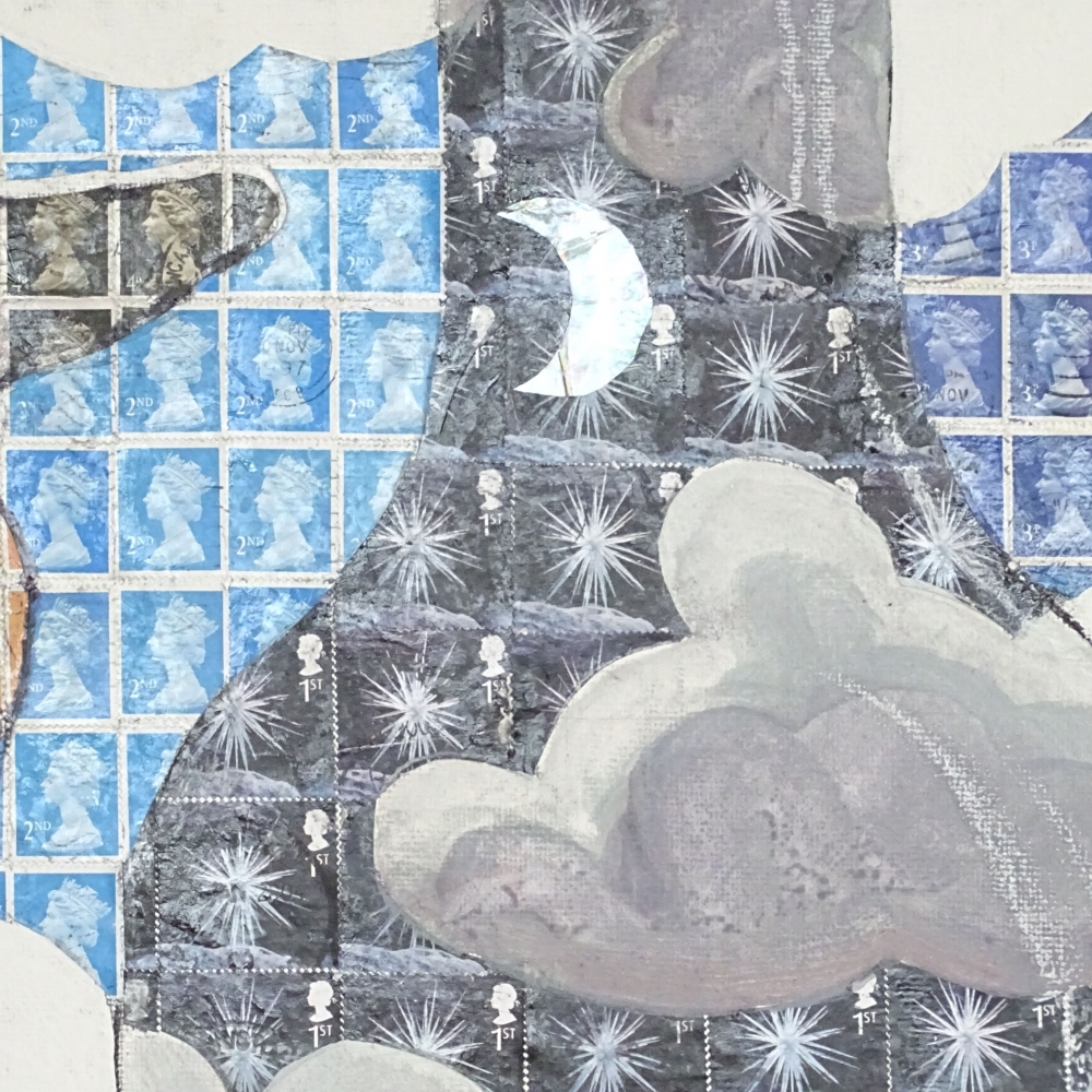 Homage to Magritte - Apple and Three Bottles