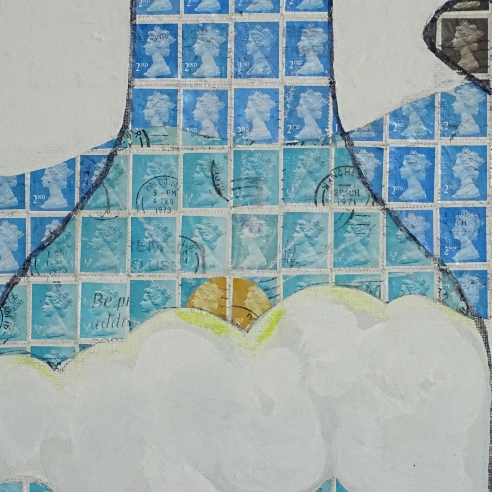 Homage to Magritte - Apple and Three Bottles