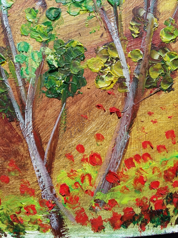 Impasto Landscape - Olive Trees