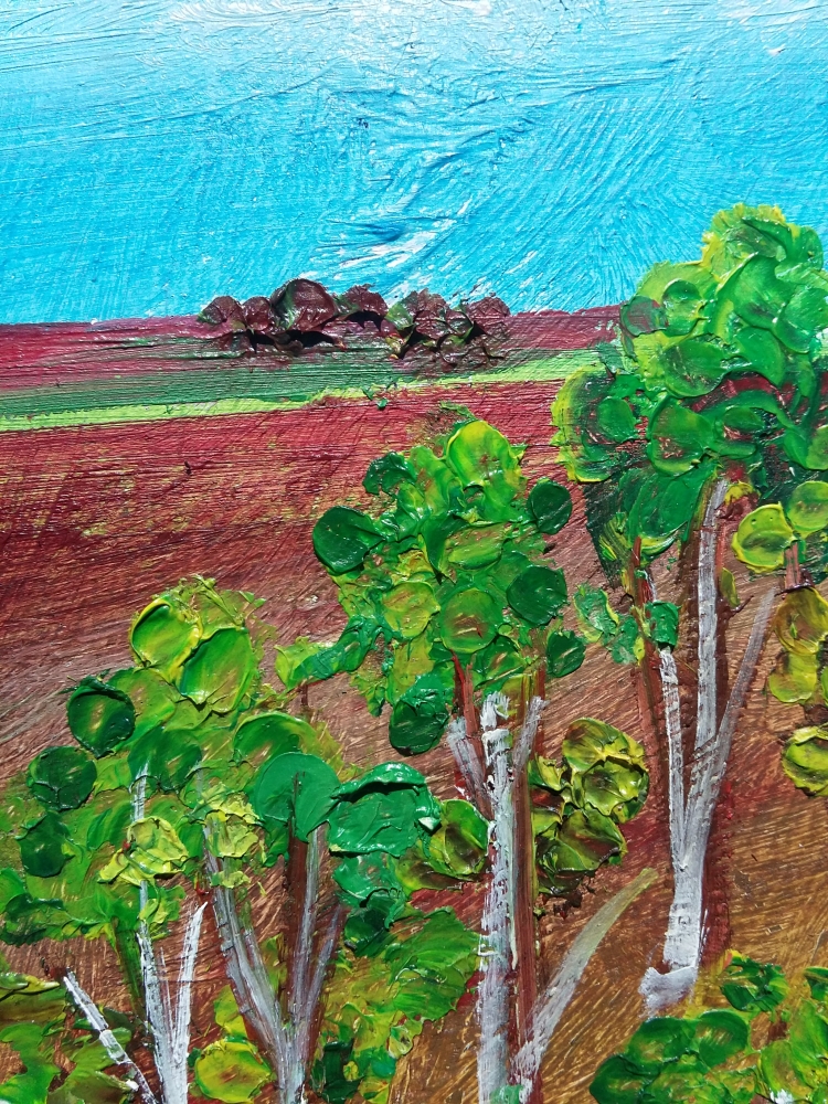 Impasto Landscape - Olive Trees