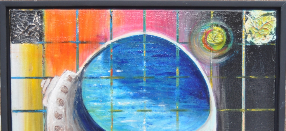 Aqua, Sound, Acrylic on canvas, 12x16 inch, SKU 1071 