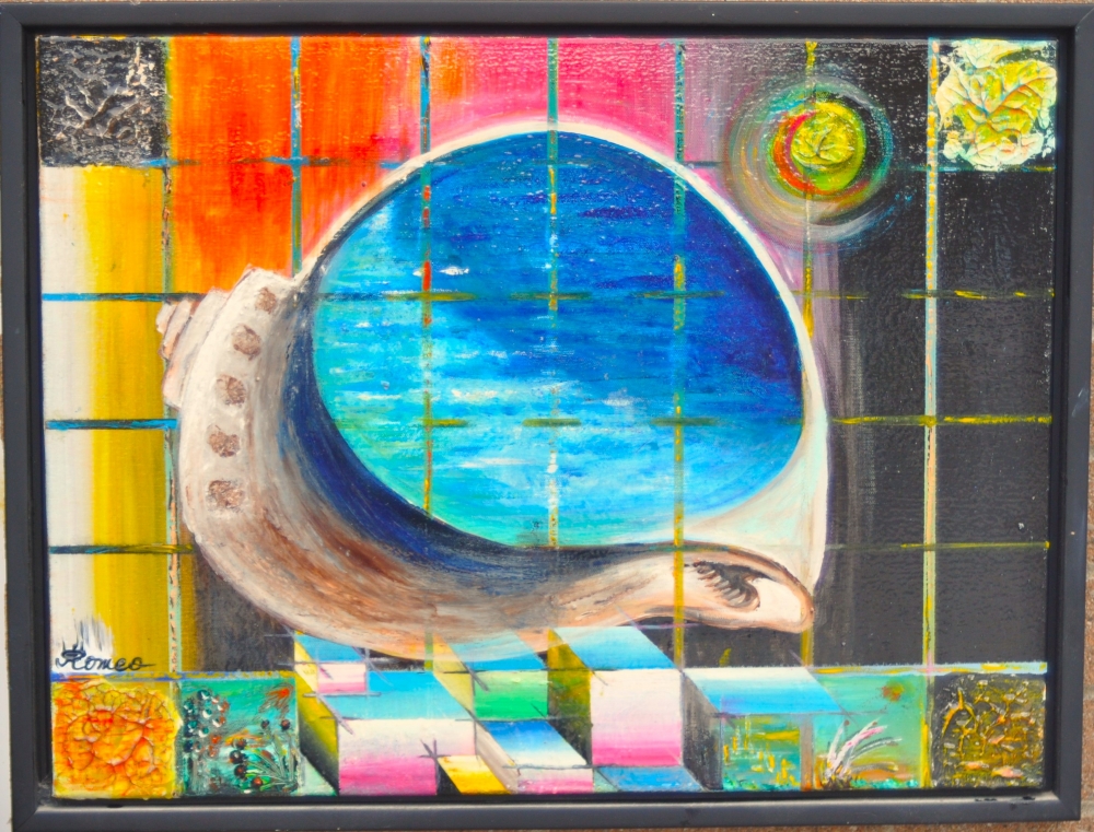 Aqua, Sound, Acrylic on canvas, 12x16 inch, SKU 1071 