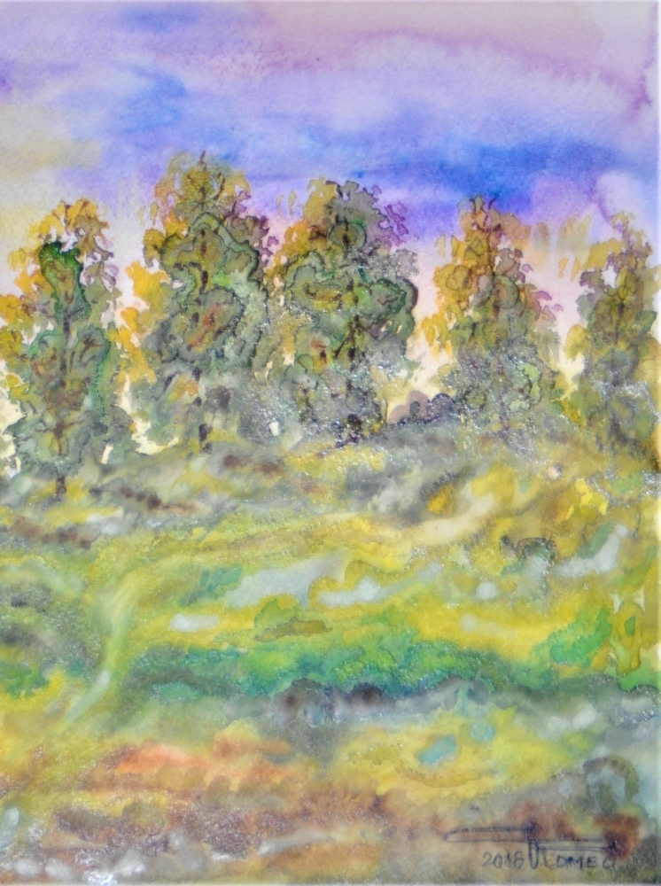Canadian Landscape 15, 12x17.5 inch, watercolors SKU 4038 