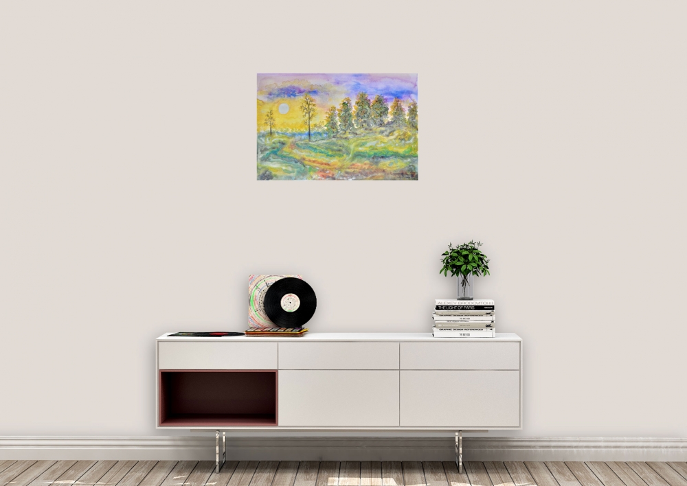 Canadian Landscape 15, 12x17.5 inch, watercolors SKU 4038 
