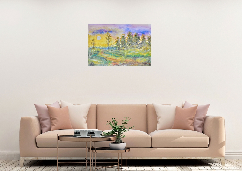 Canadian Landscape 15, 12x17.5 inch, watercolors SKU 4038 