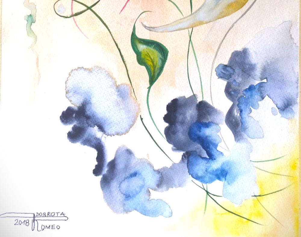 Exotic Flowers 4 12x17.5 inch, Watercolors on cold press paper, SKU 4041 