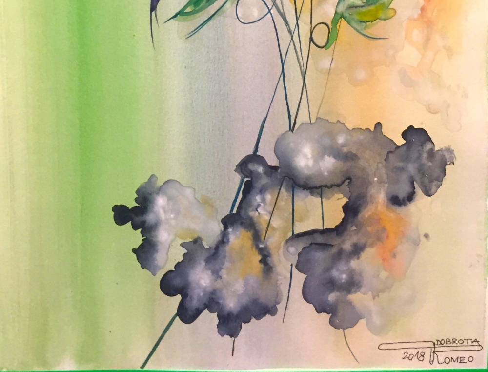 Exotic Flowers 3, 12x18 inch, Watercolors, On Cold Press Paper SKU 4055 