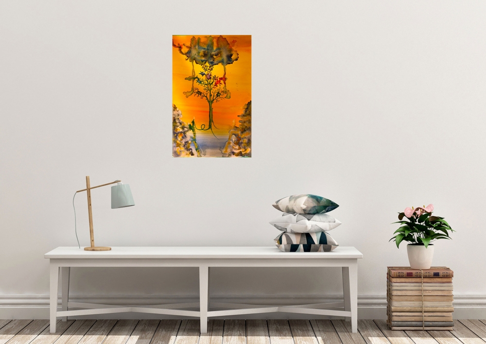 Ecce...Tree, 12x18 inch, watercolors, SKU 4060