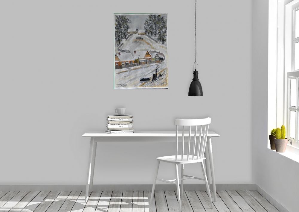 Winter...Winter...Winter 16x22 inches, Water colors SKU 4070