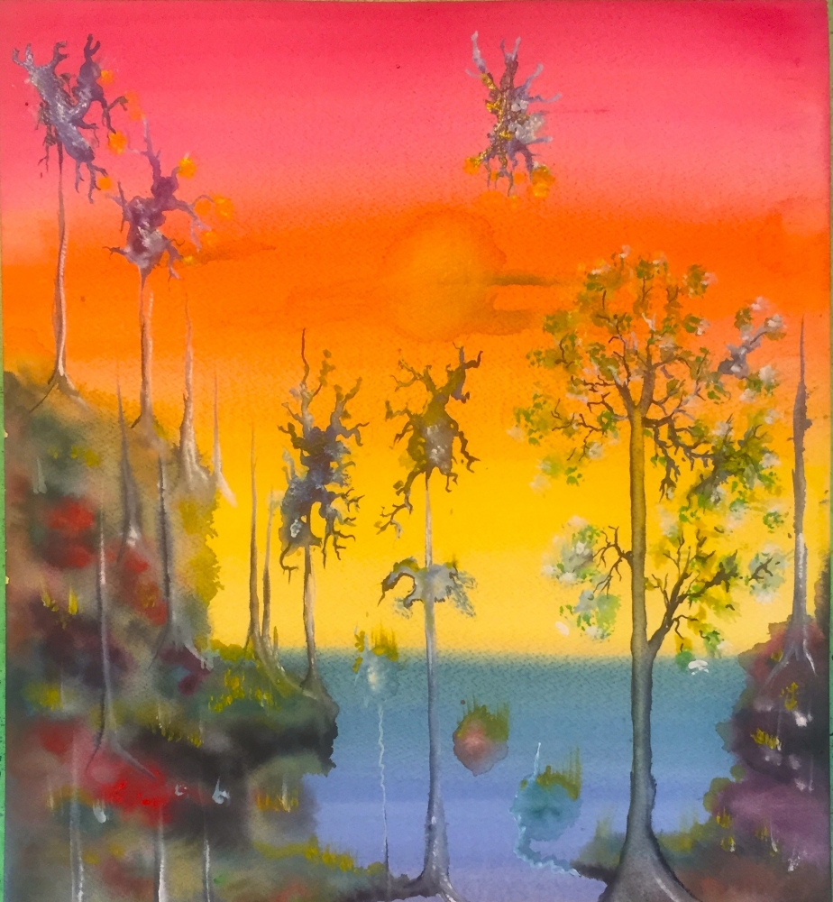 The Last...Trees, 15x22 inch, watercolors on cold press paper SKU 4087