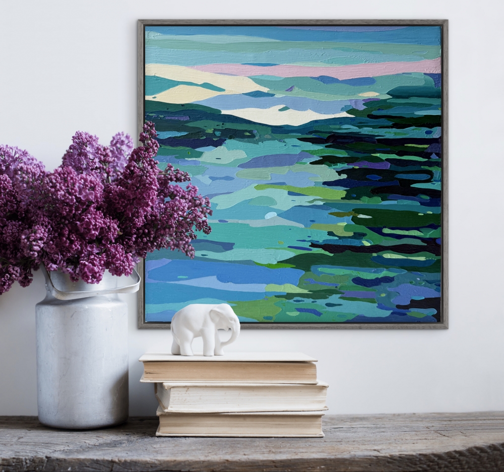 Still Waters, Distant Hills * 50 x 50cm *