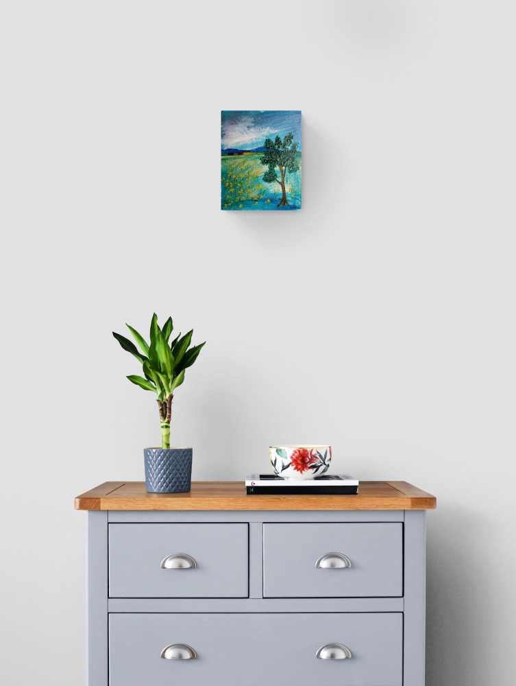 Impasto Landscape - Daffodils