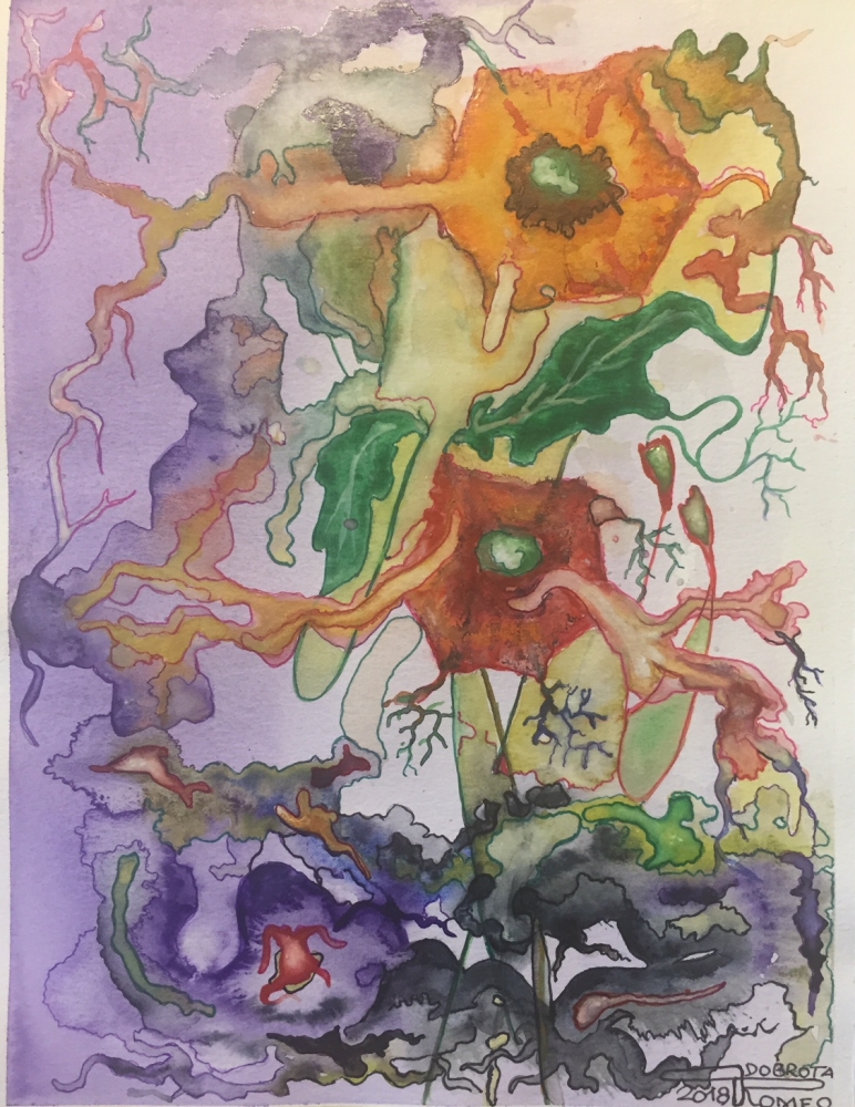 The History of Twins, 9x12 inch. Waster colors, SKU 4016 