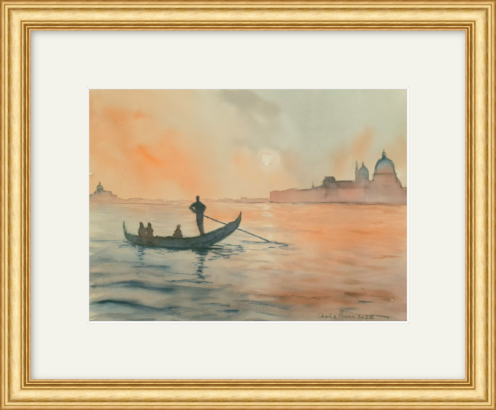 Venice at Sunrise. Original Signed Watercolour. 15x11 inches. Unframed