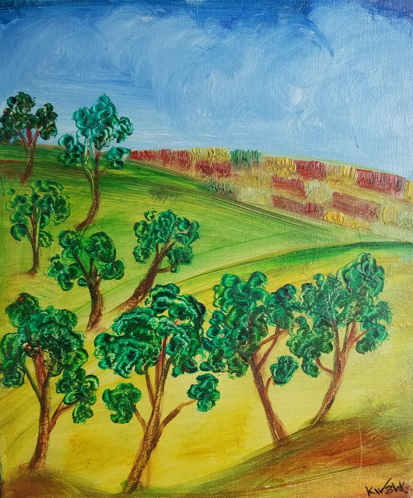 Impasto Landscape - The Valley Orchard