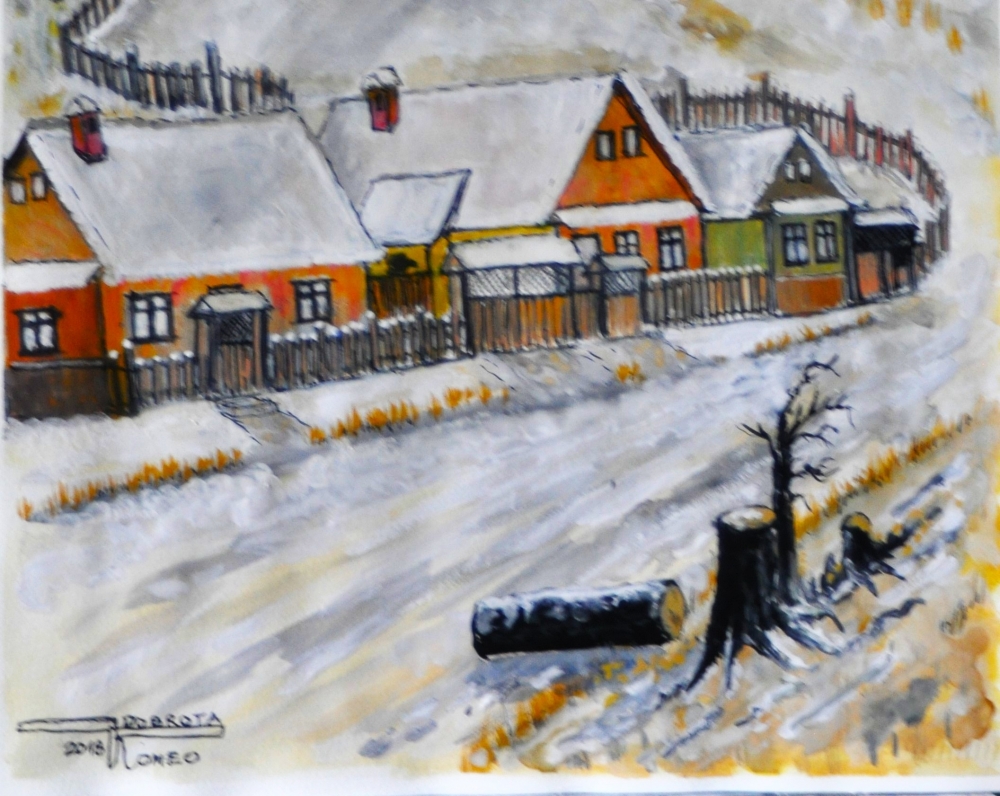 Winter...Winter...Winter 16x22 inches, Water colors SKU 4070