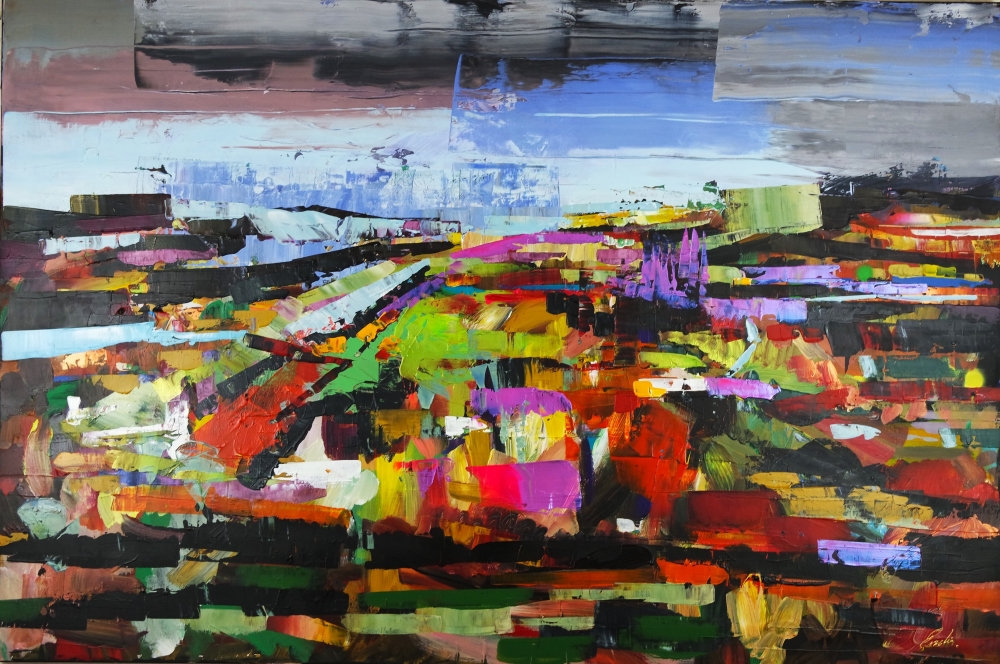 XL Colourful Abstract Landscape Views 5620