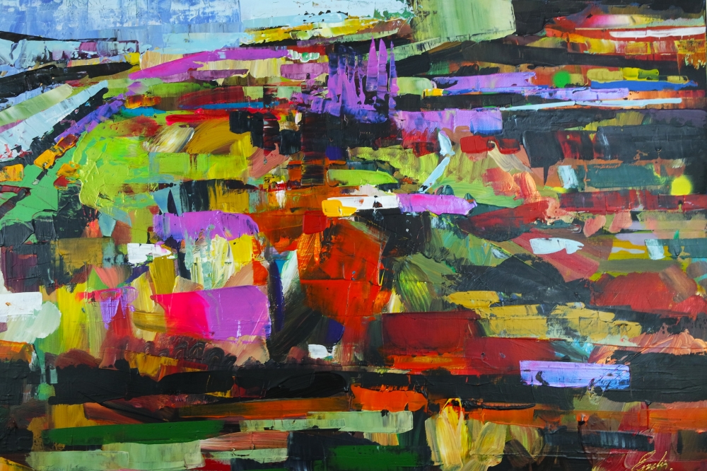 XL Colourful Abstract Landscape Views 5620