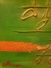 Moment of Music, Green, green, green, acrylic on canvas, 20x48 inch, SKU 1088