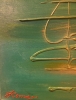 Moment of Music, Green, green, green, acrylic on canvas, 20x48 inch, SKU 1088