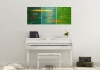 Moment of Music, Green, green, green, acrylic on canvas, 20x48 inch, SKU 1088
