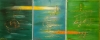 Moment of Music, Green, green, green, acrylic on canvas, 20x48 inch, SKU 1088