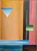 Geometry or (and) cubism, Acrylic on canvas, 16x40 inch, SKU 1189