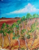 Impasto Landscape - Olive Trees