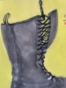 Silver Doc Marten Boot 