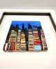 City at Night Framed Glass Art
