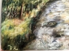 Forest River Landscape Painting Original Soft Pastel Art