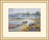 Boats at Low Tide. Original Signed Watercolour. 15x11 inches , Unframed