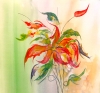Exotic Flowers 3, 12x18 inch, Watercolors, On Cold Press Paper SKU 4055 