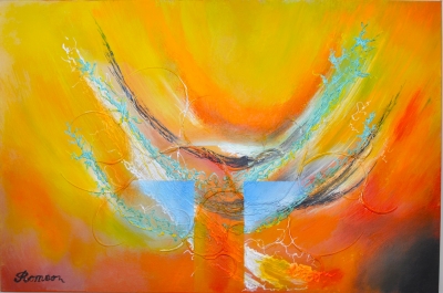 The Sky's Crown, Acrylic on canvas, 24x36 inch, SKU 1111