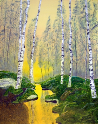 Birch Sunset