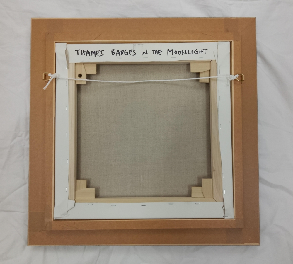 THAMES SAILING BARGES IN THE MOONLIGHT