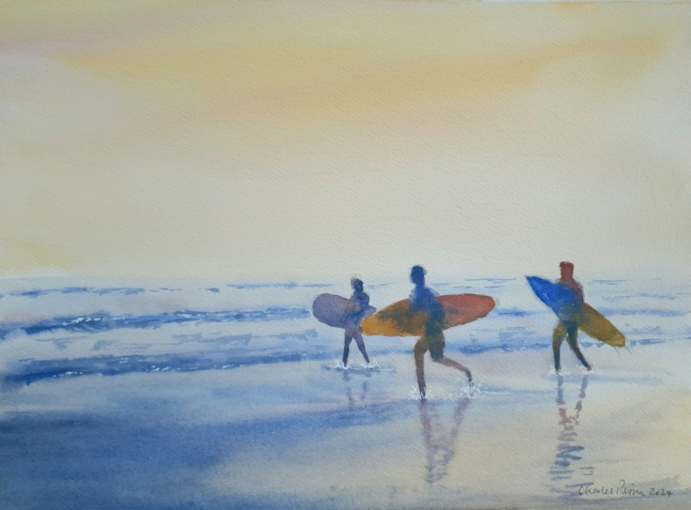 Surf's Up! Original Watercolour