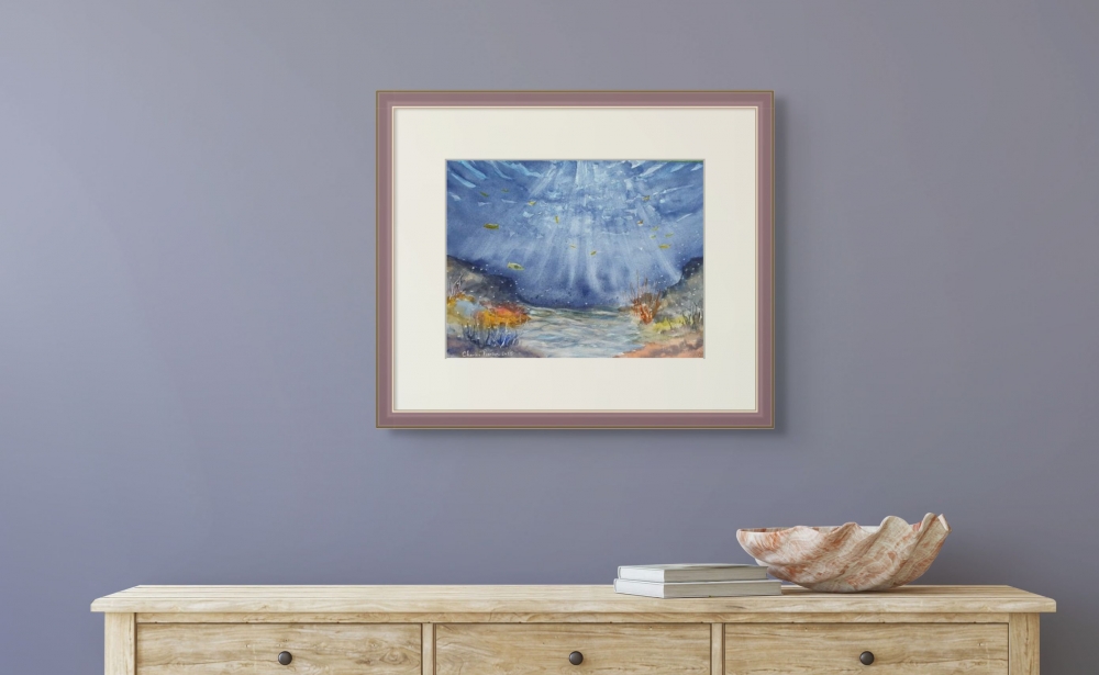 Underwater Ocean Reef. Original Watercolour 