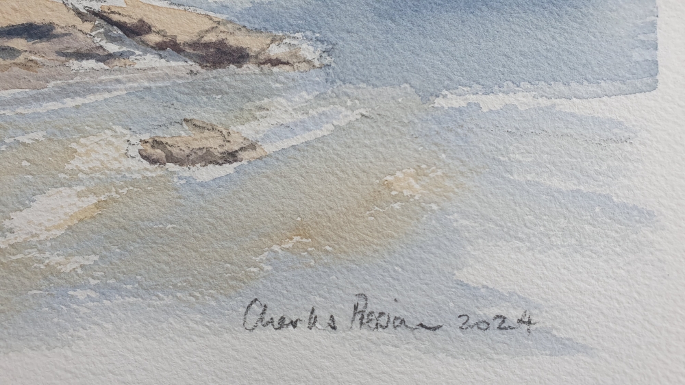 Tranquil Islands. Original Signed Watercolour. 15x11 inches; 38x28cm