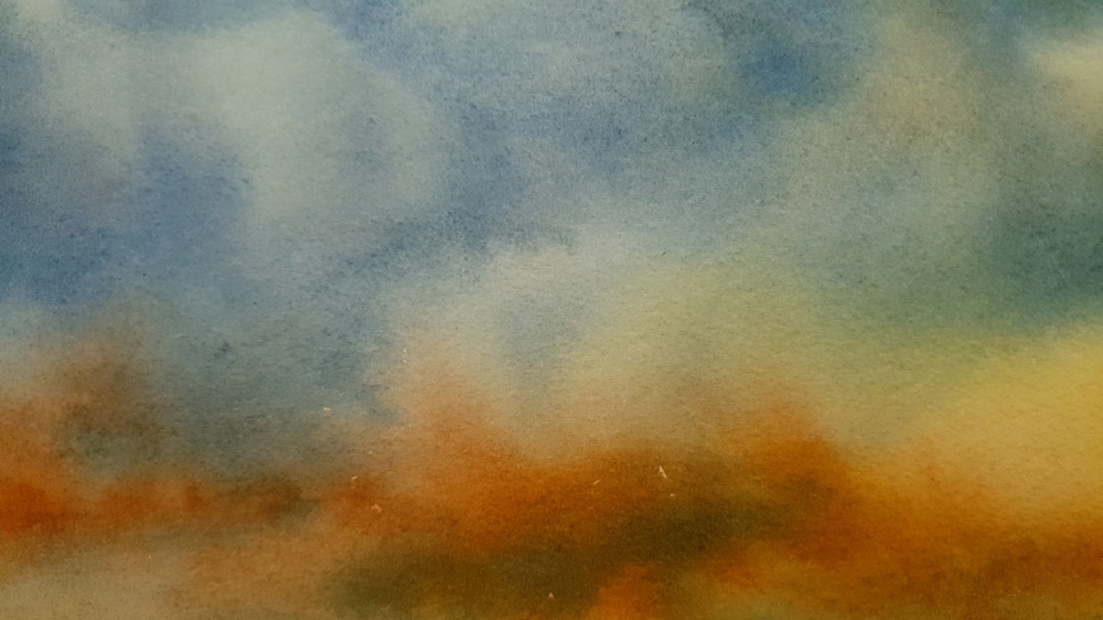 Cloudscape. Original Signed Watercolour. 15x11 inches; 38x28cm