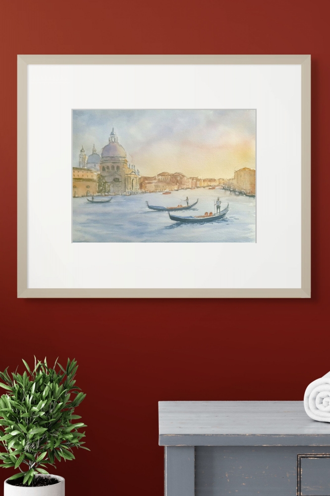 Venice at Sunrise. Original Watercolour