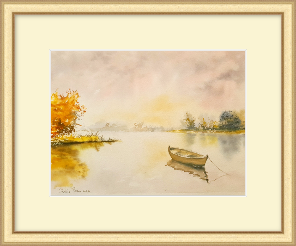 Peaceful Morning on the Lake. Original Watercolour