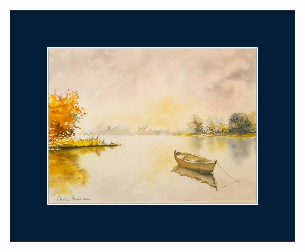 Peaceful Morning on the Lake. Original Watercolour