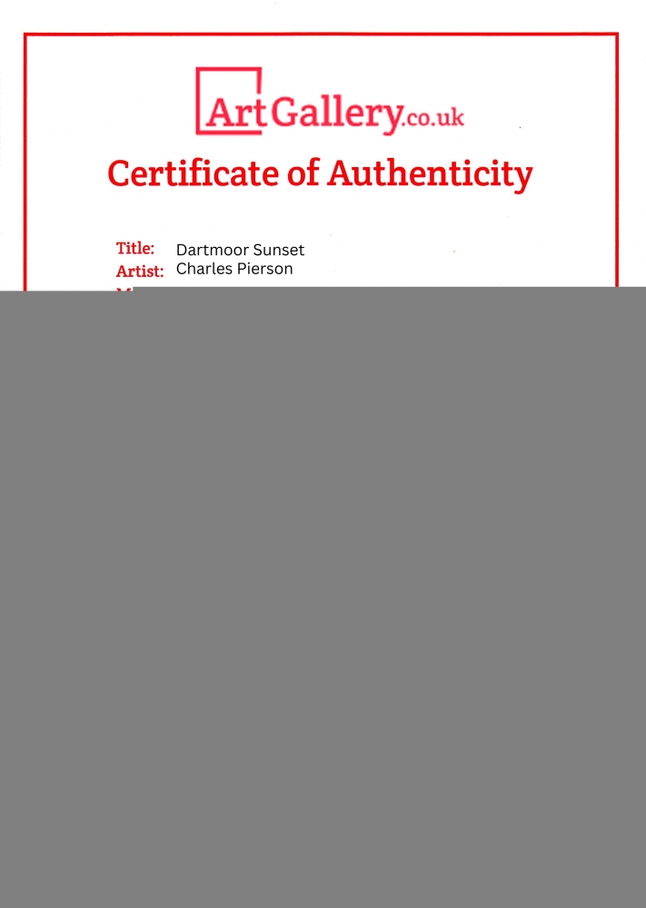 Dartmoor Sunset. Signed Watercolour