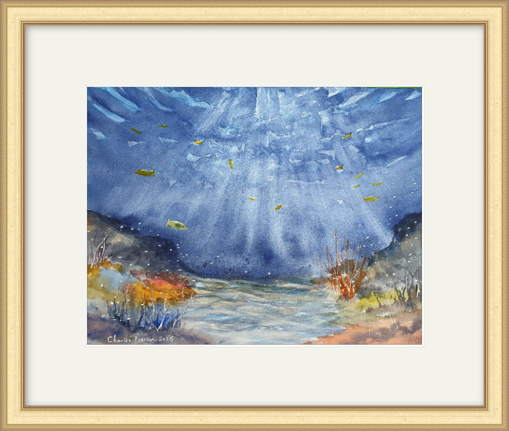 Underwater Ocean Reef. Original Watercolour 